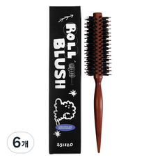 씨조 프리미엄 볼륨팍팍 드라이 돈모 롤브러쉬, 6개, 블랙