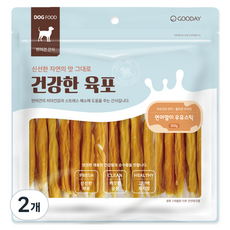 굿데이 강아지 건강한 육포 우유스틱 껌 300g, 연어 + 우유 혼합맛, 2개