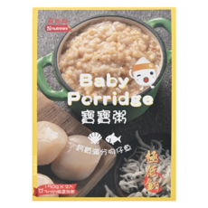 Nnutrinini 脆妮妮 寶寶粥 鈣質滿分吻仔魚, 新鮮蔬菜熬煮, 營養均衡, 鋁箔密封包裝, 保鮮隔絕細菌, 300g, 1盒