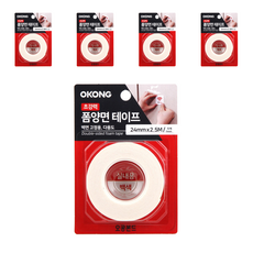 오공 초강력 폼양면 테이프 백색 24mm x 2.5m, 5개