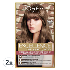 L'OREAL PARiS 巴黎萊雅 優媚霜時尚魅力系列染髮霜 7.35 冷焙茶棕, 7.35 冷培茶棕, 2盒