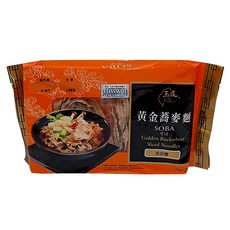 玉民 黃金蕎麥波浪麵 200g-台灣蕎麥麵、非油炸、健康麵條, 1入