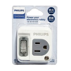 PHILIPS 飛利浦 節能開關1開1電腦壁插 CHP3010W/96, 56mm, 白色, 1個