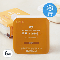 GANSIK 두부 티라미수 인절미 (냉동), 90g, 6개