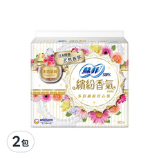 SOFY 蘇菲 繽紛香氣超薄護墊 沐浴清新, 14cm, 80片, 2包