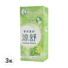 MENTHOLATUM 曼秀雷敦 涼舒滾珠精油棒 清檸茶香, 輕巧便捷 清涼舒暢, 3盒
