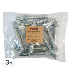 이노공구 콘크리트 아연도금 웨지앙카 12mm x 80mm 12p, 3개