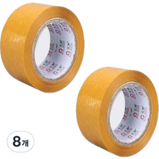 아뜰라임 박스 포장 테이프 4.8cm, 황색, 8개