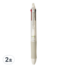 PILOT 百樂 FRIXION 四色按鍵魔擦筆 0.5 LKFB80EFW, 書寫流暢 字跡清晰 可擦拭無痕 可更換筆芯, 2支