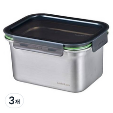 락앤락 스텐 스테커블 밀폐용기, 3개, 2L