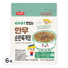 베베스트 아이 맛있는 한우 순한 육개장, 200g, 6개