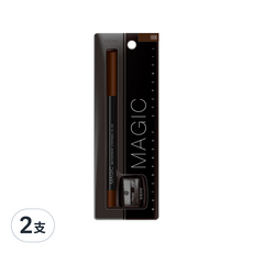 Solone 持久眼線筆, 防水, 絲滑筆觸, 色澤飽滿, 不易暈染, 附削筆器, #03咖啡色Brown, 2支