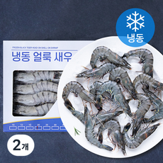오션스글로벌 블랙타이거 얼룩 새우 (냉동), 2개, 500g(20미)