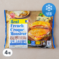 오뚜기 리얼 프렌치 크로크무슈 갈릭 고르곤졸라 4개입 (냉동), 520g, 4개