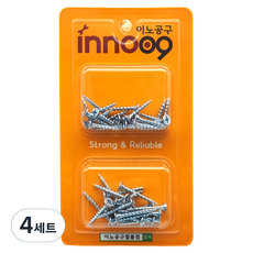 이노공구 목재용 백색 코스나사 2종 x 20p 세트 NIT300, 4세트