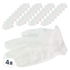 無品牌 無粉PVC手套 染髮/按摩/料理手套 L 100個 透明 4盒
