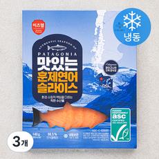 이츠웰 파타고니아 맛있는 훈제연어 슬라이스 (냉동), 140g, 3개