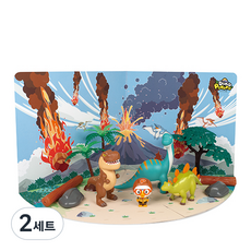 대영 뽀로로 공룡 플레이 세트 미니 동물피규어, 2세트 2세트