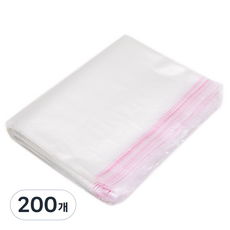 PE 폴리백 타공 비닐 봉투 투명, 200개
