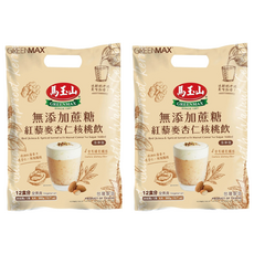 馬玉山 無添加蔗糖紅藜麥杏仁核桃飲 30公克x12包, 台灣製造, 低熱量配方, 12包, 2袋, 30g