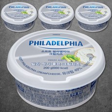 필라델피아 발라먹기 좋은 크림치즈, 200g, 4개
