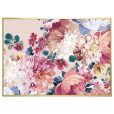 Boluo 菠蘿選畫所 牡丹畫 (40 x 30cm) 金色畫框 • 富麗端莊壁掛藝術畫作, 金色