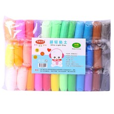 麻吉36色超輕黏土，36色黏土套裝，色彩鮮豔，質地柔軟，易於塑形，激發孩子們的無限創意, 1入, 36色