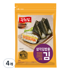 광천김 삼각김밥용 김 조미 50매, 60g, 4개