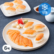 바다몰 초밥용 훈제 아틀란틱연어 20미 (냉동), 120g, 6팩