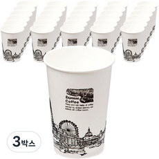 더빈썸 런던 종이컵 380ml, 100개, 3박스