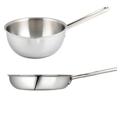 에코 통5중 멀티팟 + 통5중 후라이팬 세트, 혼합색상, 멀티팟18cm + 후라이팬20cm
