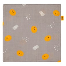 Runny yolk. 朗尼幼克 純棉小方巾 粉灰, 100%純棉 台灣製造 25x25cm, 粉墨登場 奶灰, 1條