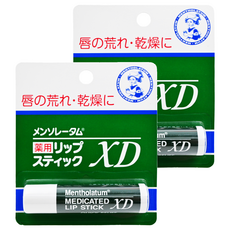 MENTHOLATUM 曼秀雷敦 保濕護唇膏 XD, 保護雙唇 防止粗糙、乾裂，呈現柔嫩水潤, 薄荷, 4g, 2支
