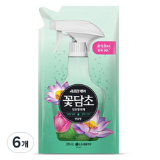 샤프란 꽃담초 섬유탈취제 연꽃향 리필, 320ml, 6개