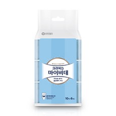 마이비데 크리넥스 클린케어 미니 물티슈 캡형, 55g, 10매, 6개