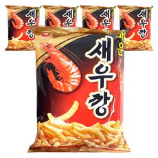 농심 매운 새우깡, 90g, 5개