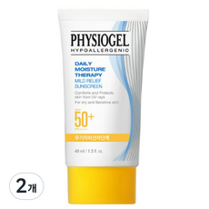 피지오겔 데일리 모이스쳐 테라피 UV 무기자차 마일드 릴리프 선스크린 SPF50+ PA++++, 40ml, 2개