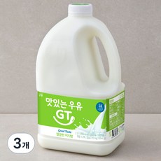 남양 맛있는우유 GT 깔끔한 저지방, 2.3L, 3개