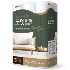 코멧 화이트 천연펄프 3겹 25m 30롤, 1팩