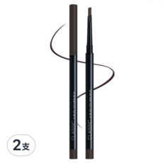 solone 俐落斜刀眼線膠筆 01 黑咖棕 2支組,持久不暈染,新手適用, 2支