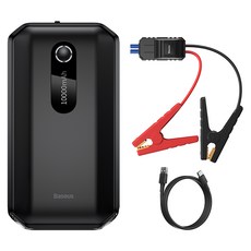 베이스어스 슈퍼에너지 시리즈 긴급시동 점프스타터 12V 피크전류 블랙, 1개, 10000mAh