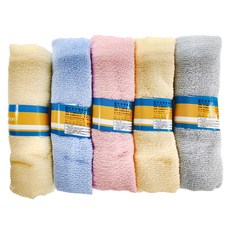 TELITA 精選素色毛巾 5入, 33*68cm, 100%棉 台灣製, 786954, 5條