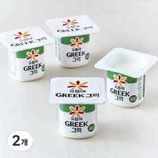 요플레 그릭 달지 않은 플레인, 80g, 4개입, 2개 320g, 2개