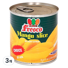 프레스코 망고슬라이스 통조림, 415g, 3개