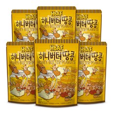 HBAF 허니버터 땅콩, 120g, 6개