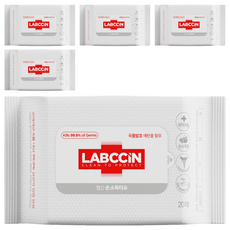 LABCCiN v3手部消毒紙巾, 20入, 5個