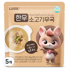 루솔 유아용 한우 소고기무국, 200g, 5개