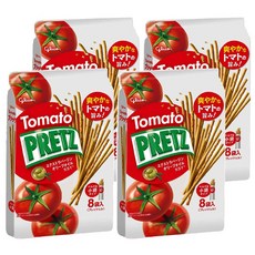 glico 格力高 PRETZ 百力滋 蕃茄脆棒, 小包裝 8包入, 109.6g, 4袋