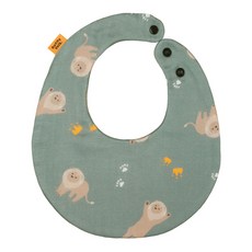Runny yolk. 朗尼幼克 純棉口水巾 粉綠, 粉墨登場 粉綠, 1個