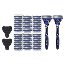 Schick 舒適牌 Hydro5原裝刮鬍刀手柄+刀片 13入+保護套, 2組